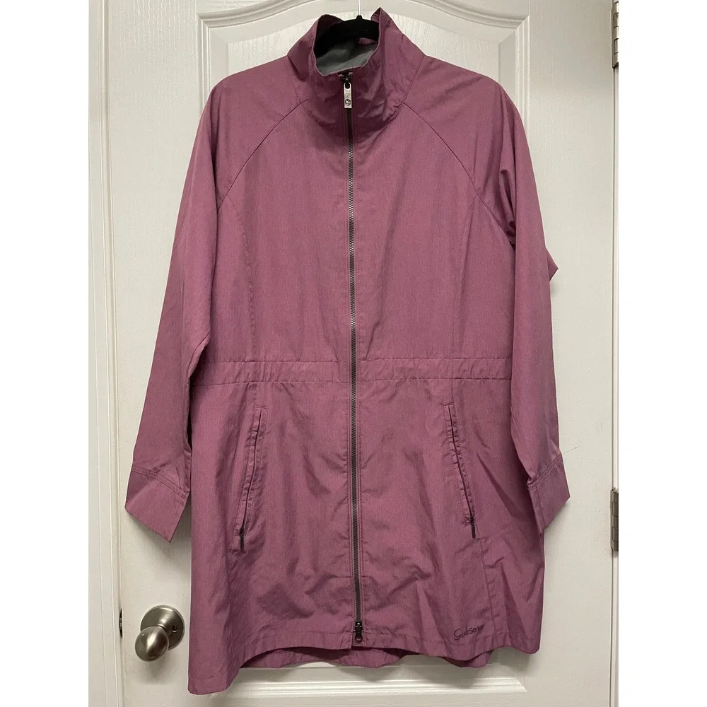 Gander Mountain Guide Series Lightweight Outdoor Travel Rain Jacket, Pink, Sz LG